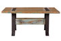 Giner y Colomer Mesa Comedor Madera Reciclada Base Metal Multicolor 200 cm